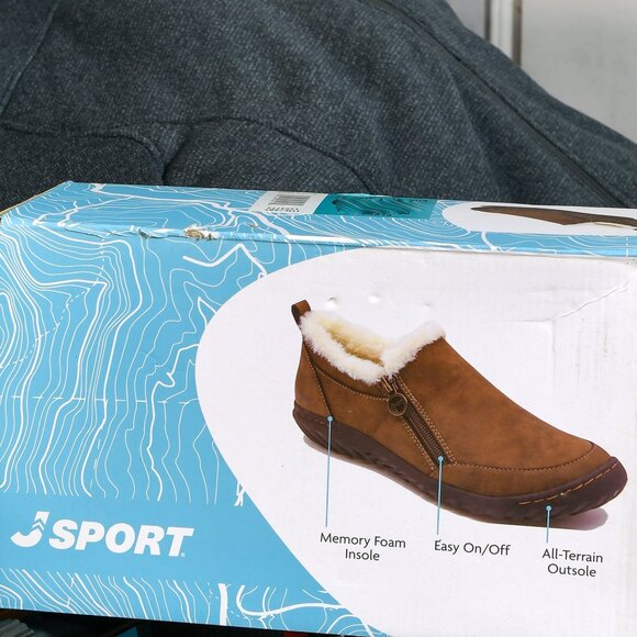Brown-Jsport ‎ Womens Faux Sherling Shoe - Picture 6 of 9